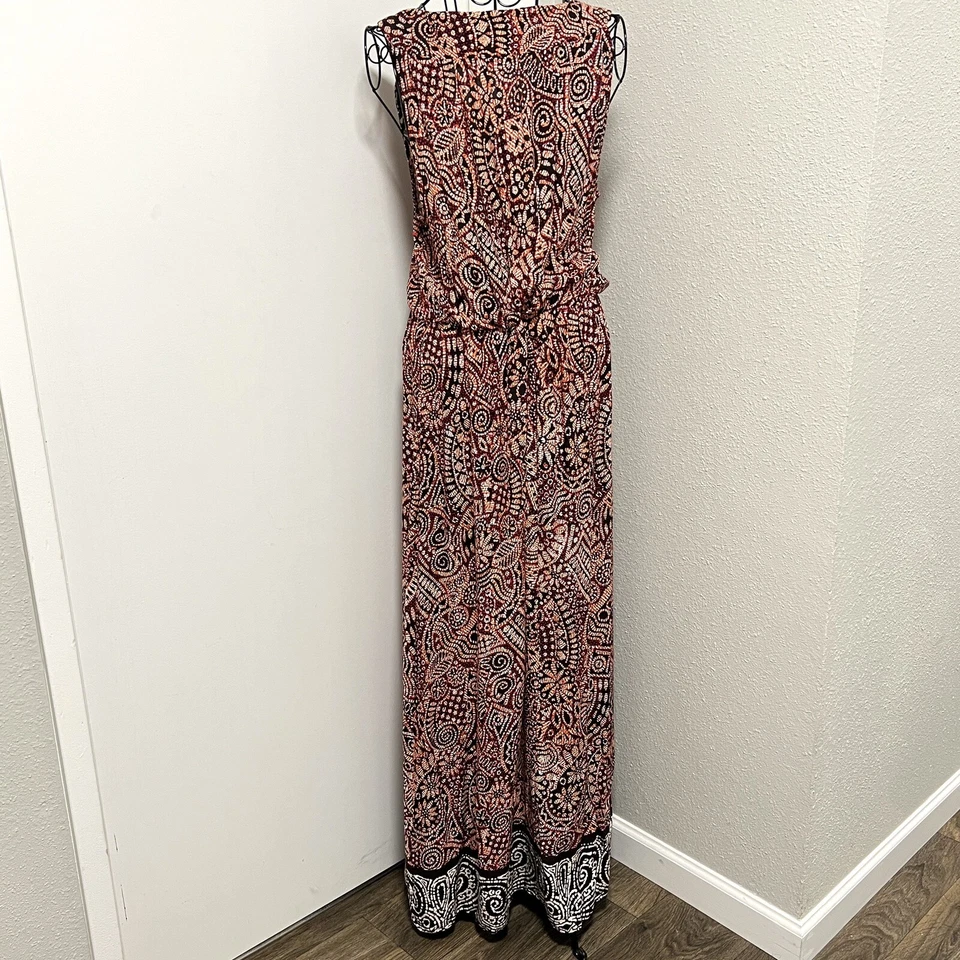 NOTACIONES Vestido Con Cuentas Para Mujer L Maxi Rojo Boho Playa Casa de Campo Core Resort Causal Foto 3 de 4