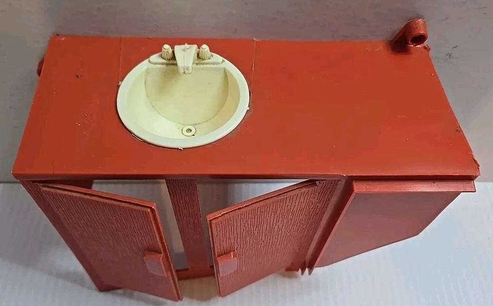 Casa rodante Barbie 1976 Star Traveler 3' GMC de colección autocaravana cámper baño tocador lavabo Foto 2 de 3