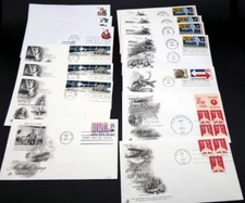 Vintage First Day of Issue Stamp Lot Air Mail First Landing On the Moon Chrstmas