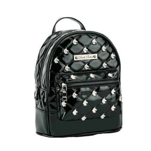 Rock Rebel Monsters Bride Frankenstein Heart Mini Backpack Patent Leather Amazon.com | Rock Rebel Bride of Frankenstein & Frankenstein  main image 4