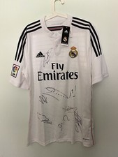 REAL MADRID TEAM AUTOGRAPHED SIGNED 2014-15 HOME JERSEY SHIRT SIZE L CR7 BALE