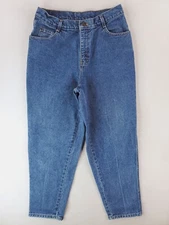 Vintage Gitano Jeans Womens 12 Petite Blue High Rise Mom Relaxed Tapered 90s