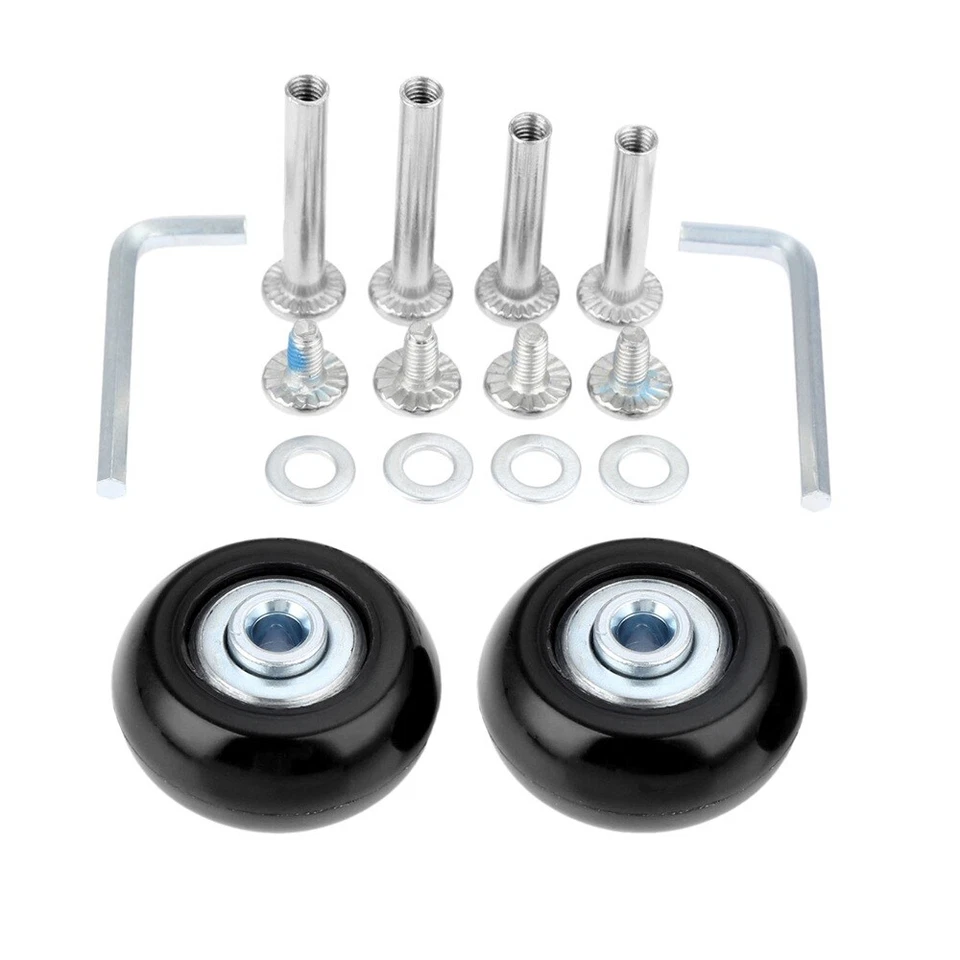 1 Pair Suitcase Replacement Wheels Travel Bags Luggage Repair Kit OD 40mm-80mm - Image 4 of 4