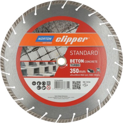 Diamant-Scheibe Norton Clipper Standard Beton Turbo Ø350 mm