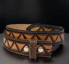 Full Grain Leather Men's Western Belt Cowboy Rodeo Heavy Duty Without Buckle