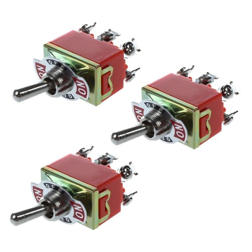 Interrupteur à Bascule, HY12-9-3 6 Broches Interrupteur à Bascule Électrique Industriel 125 V/250 V Bouton-Poussoir