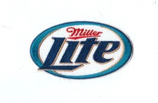 New 2 1/8 x 3 5/8" Miller Lite  Iron on Patch Free Ship