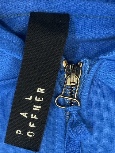 Cappotto felpa con cappuccio PAL OFFNER relax zip tasca asimmetrica Lagenlook 1/XS - Foto 8 di 10