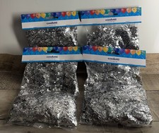4-2oz Bags of Party Confetti Various Shapes-Silver-Fast Ship
