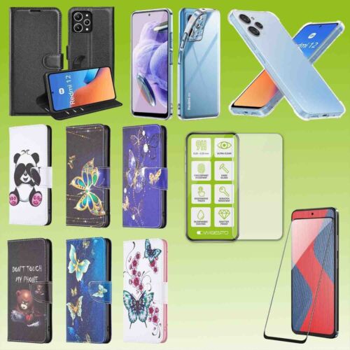 Für Xiaomi Redmi 12 Zubehör Schutz Handy Tasche Etui Hülle Hart Glas Neu AUSWAHL - Bild 1 von 17
