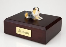 Australian Shepherd Pet Funeral Cremation Urn Avail in 3 Diff Colors  4 Sizes