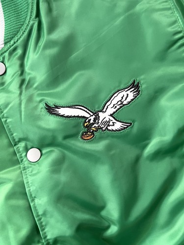 Starter NFL Philadelphia Eagles Retro Vintage Kelly Green Varsity Jacket L - Picture 3 of 9