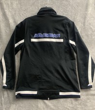 Vintage Air Jordan Jacket Men's Large Black Zipped Logo Jumpan Gray Tag Workout