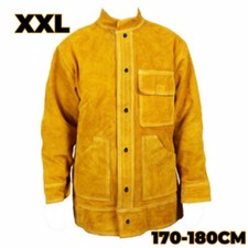 Industrial Welding Jacket XXL Workwear Flame Resistant Hazard Protection Leather