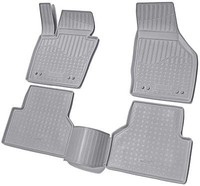 3D Gummi Fussmatten Passend FüR Audi Q3 | Typ 8U | BJ 2011-2018 | Grau Mit Rand