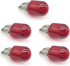 5PCS 7443 Light Bulbs, T20 Dual Wire 7443 Brake Light Bulb, Mini Ta Color: red