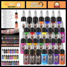 28 Colors Tattoo Ink Set 1/2 oz 15ml Pigment Kit for Professional Tattoo Suppl