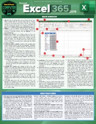 Microsoft Excel 365 2019: A Quickstudy Laminated Sotware Ref - VERY GOOD
