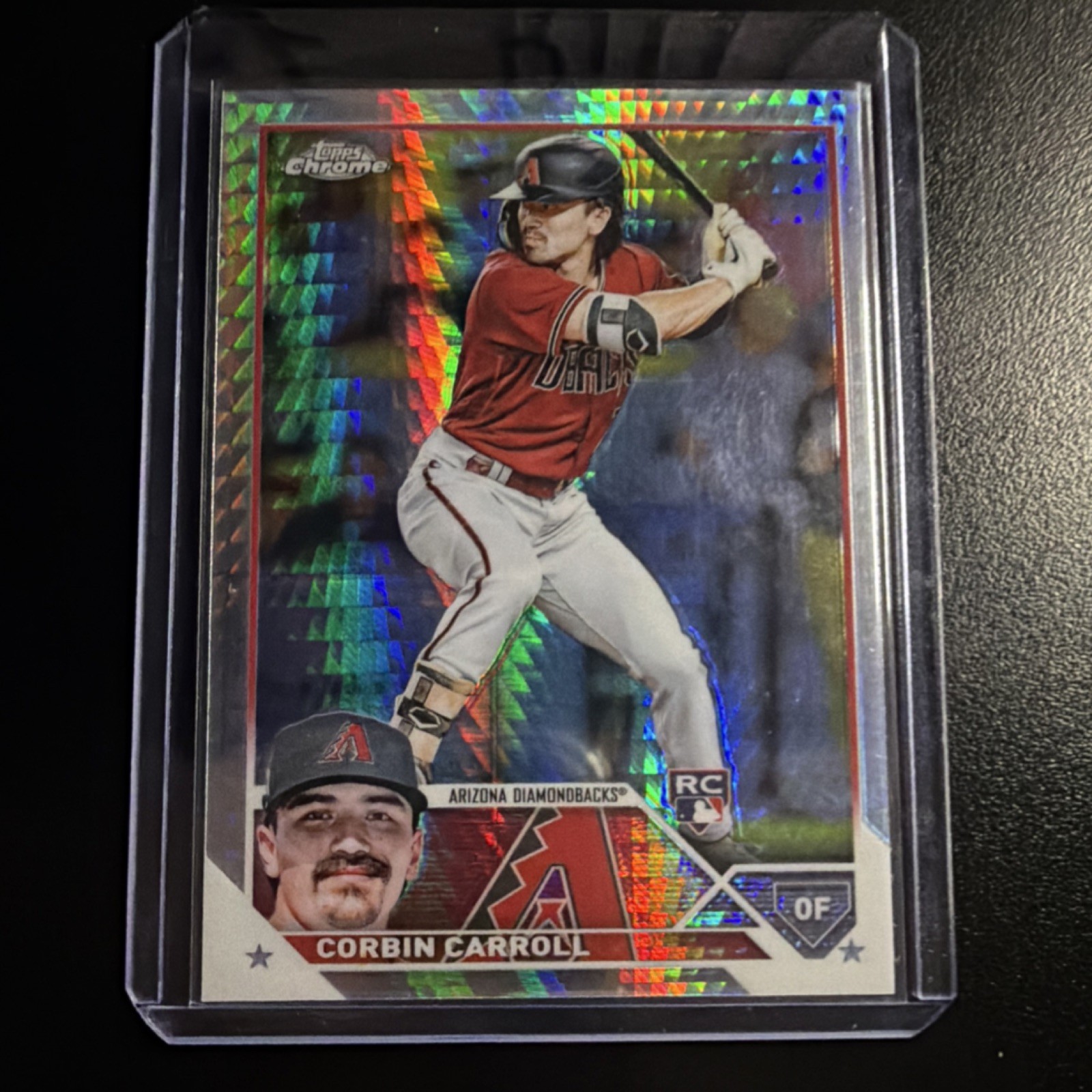 Topps Chrome 2023 Corbin Carroll #95 Prism Refractor Rookie Arizona Diamondbacks