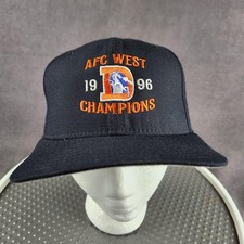 Vintage Denver Broncos Hat Cap Snap Back Mens AFC West Champs NFL New Era 90s