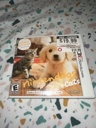 Nintendogs + Cats Golden Retriever & New Friends - Nintendo 3DS Tested CIB