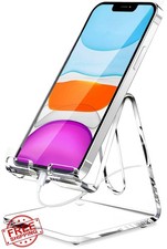 Crpich Clear Acrylic Cell Phone Stand Desk Holder