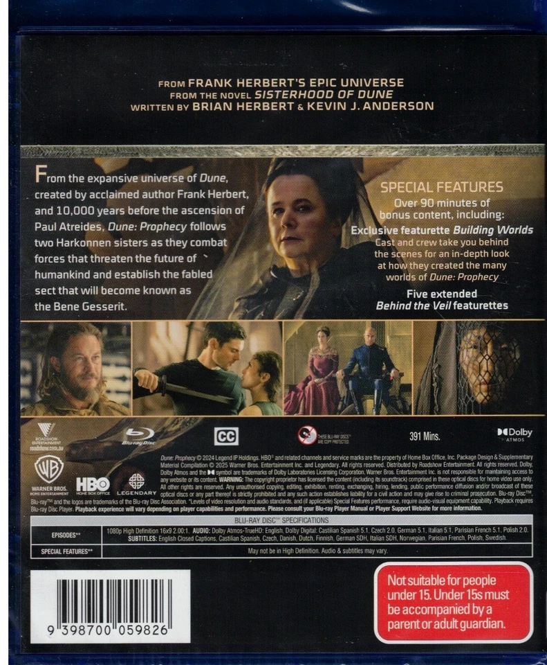 Dune Prophecy Complete First Season 1 Blu-Ray NEW Region B - image 2 of 2