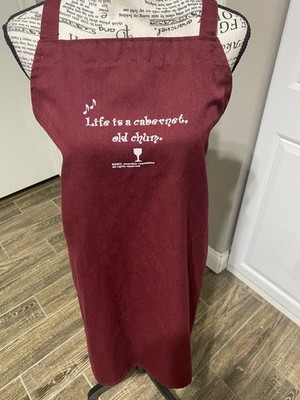 Wine Apron - Life s A Cabernet Old Chum EUC