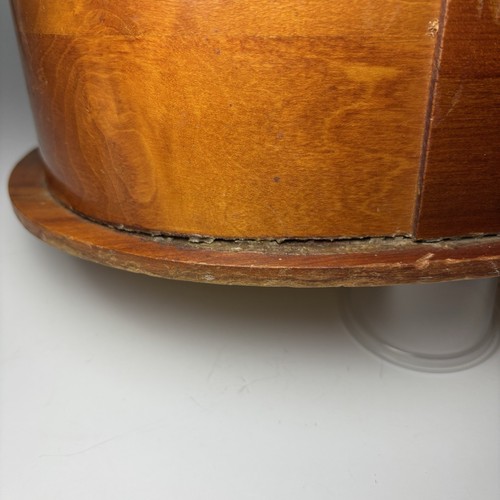 Antique Wood Sewing Box Double Flip Down Lids Handle Wooden Vintage READ - Bild 15 von 15