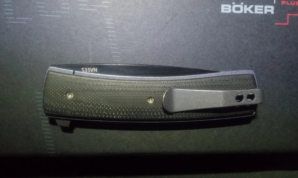 Boker Plus FR S35VN DROP Exclusive BZ Design Anodized Titanium Liners & Clip - Image 4 of 4