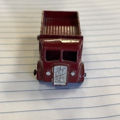 1956 LESNEY Matchbox No. 20A Stake Truck Maroon Silver Trim MW