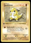 Pokemon Cards Sandshrew 62/102 1st Edition Base Set Shadowless Common NM