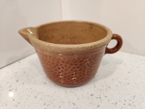 Vintage 1940s Brown Kla-Hamrd Ovenware Watt Pottery Pitcher Creamer Batter Bowl - Picture 1 of 6