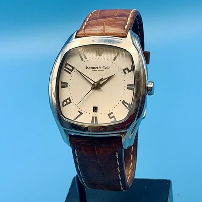 KENNETH COLE NEW YORK KC1329 Men s Wristwatch Date St Steel Case Works New Batt