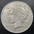 1934-S Peace Silver Dollar VF Details Semi Key Date Tough Coin
