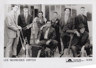 Les Negresses Vertes Foto Original Schwarz und Weiß Presse Aktion September 1989