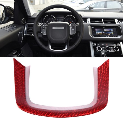 Car Hot Steering Wheel Decoration Trim Red Carbon Fiber Fits For - Picture 7 of 8