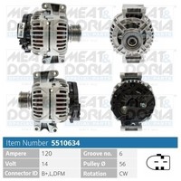 Meat & Doria Lichtmaschine Generator FüR Audi A4 8E2 B6 2.0 1.6 8EC B7 8E5