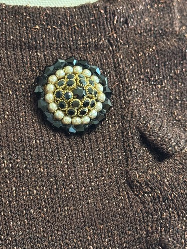 STEVE FABRIKANT Petite Marrón Metalizado Tejido Volantes Blazer Falda Traje 2 piezas Set - Imagen 11 de 15
