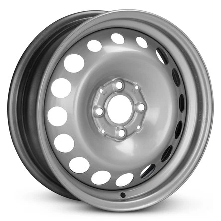 Rueda nueva para Smart ForTwo 2016-2019 llanta delantera 15 pulgadas pintada de acero plateado Foto 2 de 4