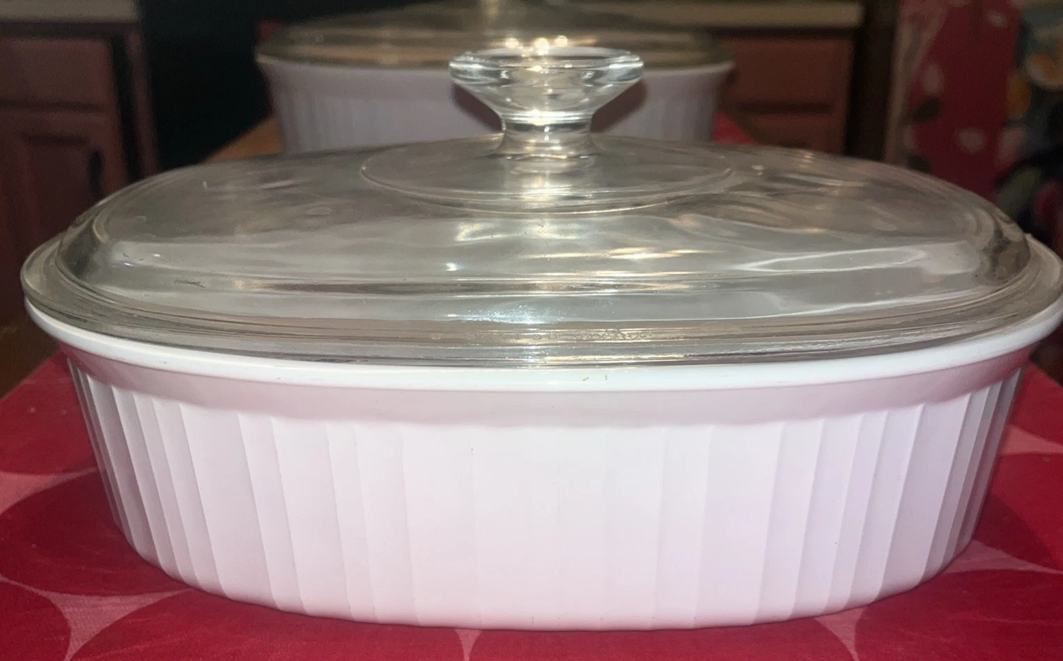 Corningware French White Oval Casserole Dish with Pyrex lid 2-1/2 Quart 2.8 L