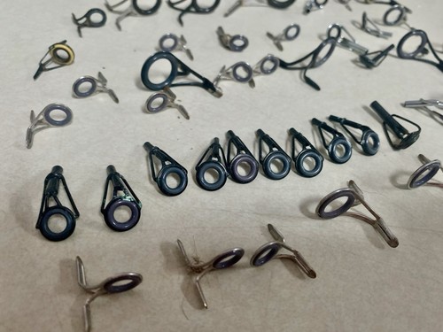 Vintage LOT Metal Snake Eye Fishing Rod Rings Rod Eyes Guides - Picture 2 of 11