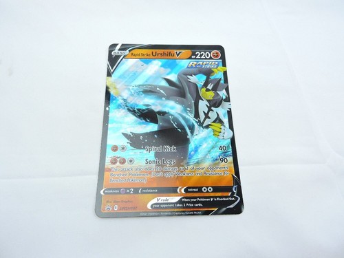 Like New Pokemon TCG Rapid Strike Urshifu V Black Star Promo SWSH107 Jumbo Card