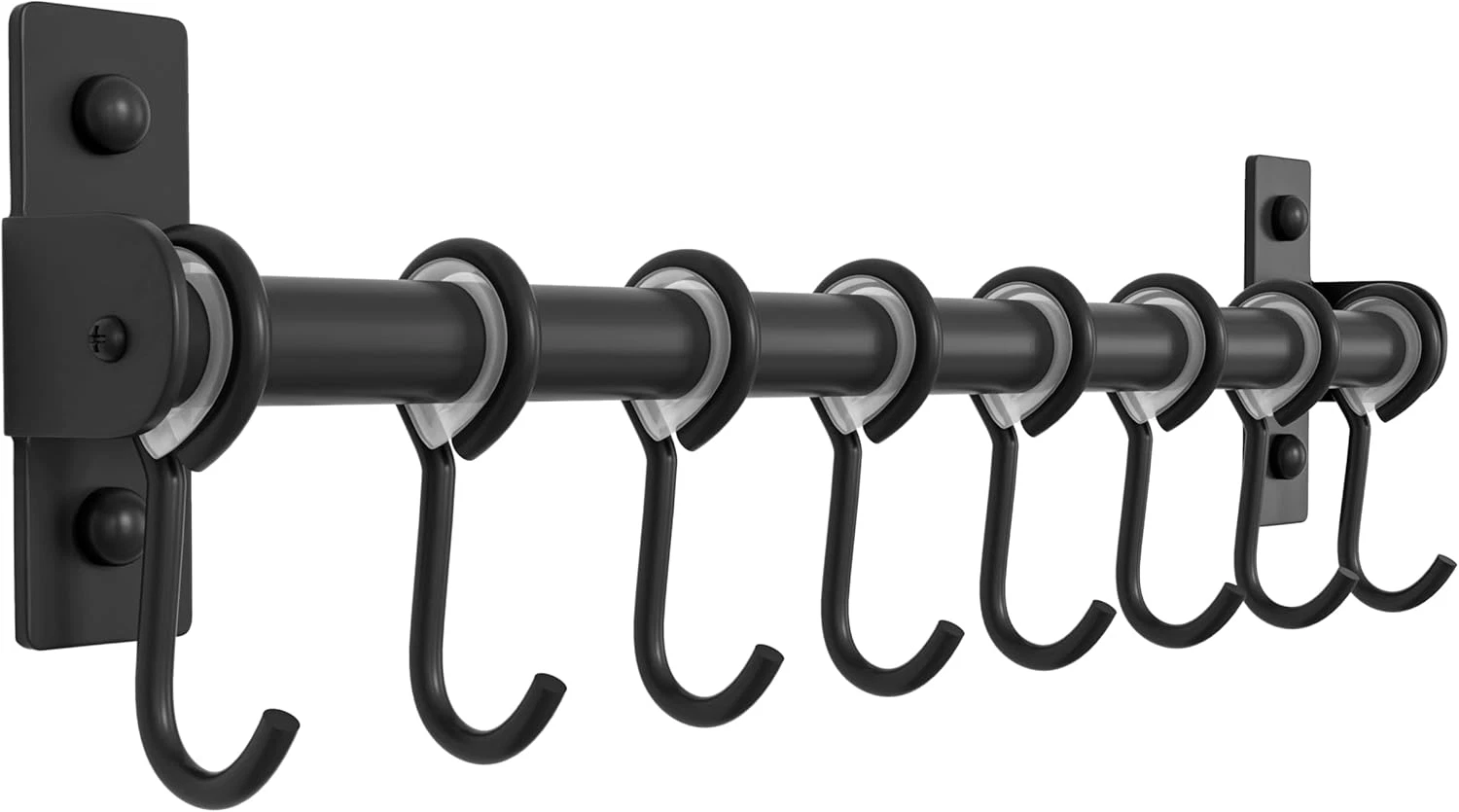 Dseap Kitchen Utensil Holder Hanger, Pot and Pan Rack Wall Mount, Kitchen Rail w