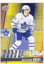 2023/24 UD..MATTHEW KNIES..NHL FIRSTS..ROOKIE..# NF-7..MAPLE LEAFS.COMBINED SHIP
