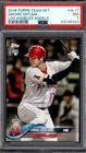 2018 TOPPS TEAM SET LOS ANGELES ANGELS #A-17 SHOHEI OHTANI PSA 7