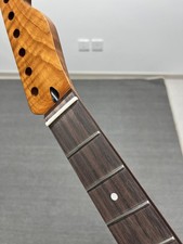Stainless steel Rosewood 22Fret Satin Roasting flame maple electric guitar neck