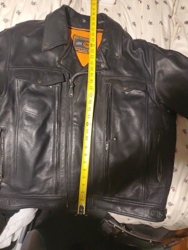 Mens 3x Leather /Thinsulatt Motorcycle Jacket By First Classics & Liner - Picture 7 of 10