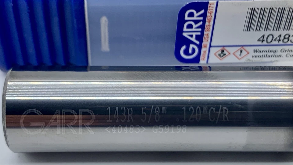 NEW Garr 40483 143R 5/8 x 4 .120 HSAL 3FL Alumastar Carbide End Mill SHIPS FREE! - Image 2 of 4