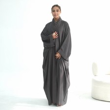 Women Dubai Hijab Long Dress Abaya Muslim Maxi Robe Jalabiya Kaftan Evening Eid